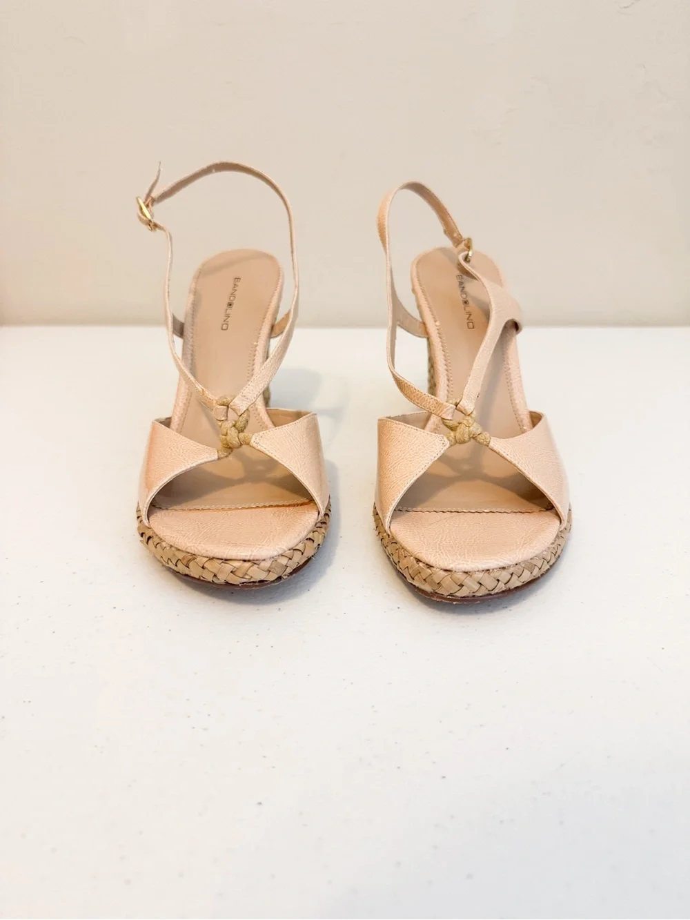 Women’s Bandolino Neutral Braided Espadrille Wedge Sandals - Nude
